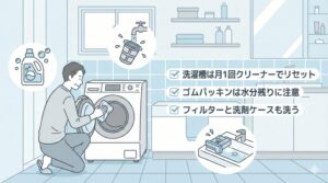 改善策1｜洗濯機のメンテナンスを見直すの見出し画像