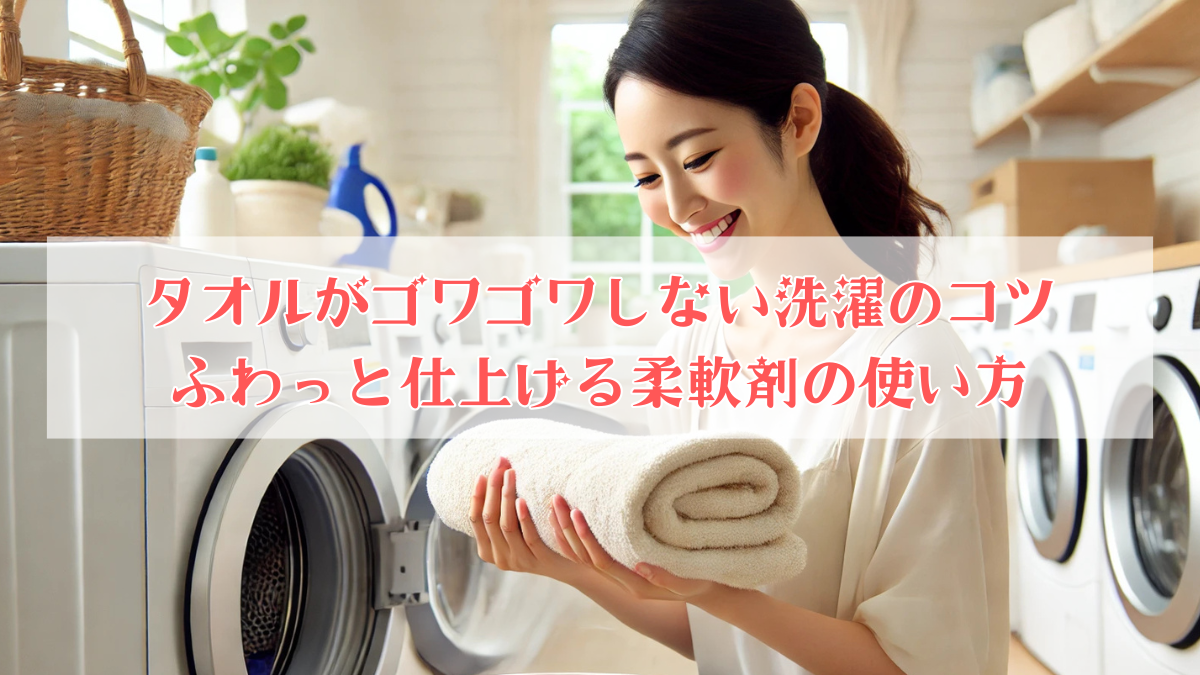 タオルがゴワゴワしない洗濯のコツ｜ふわっと仕上げる柔軟剤の使い方