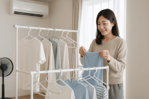 冬でも早く乾かすための干し方の工夫