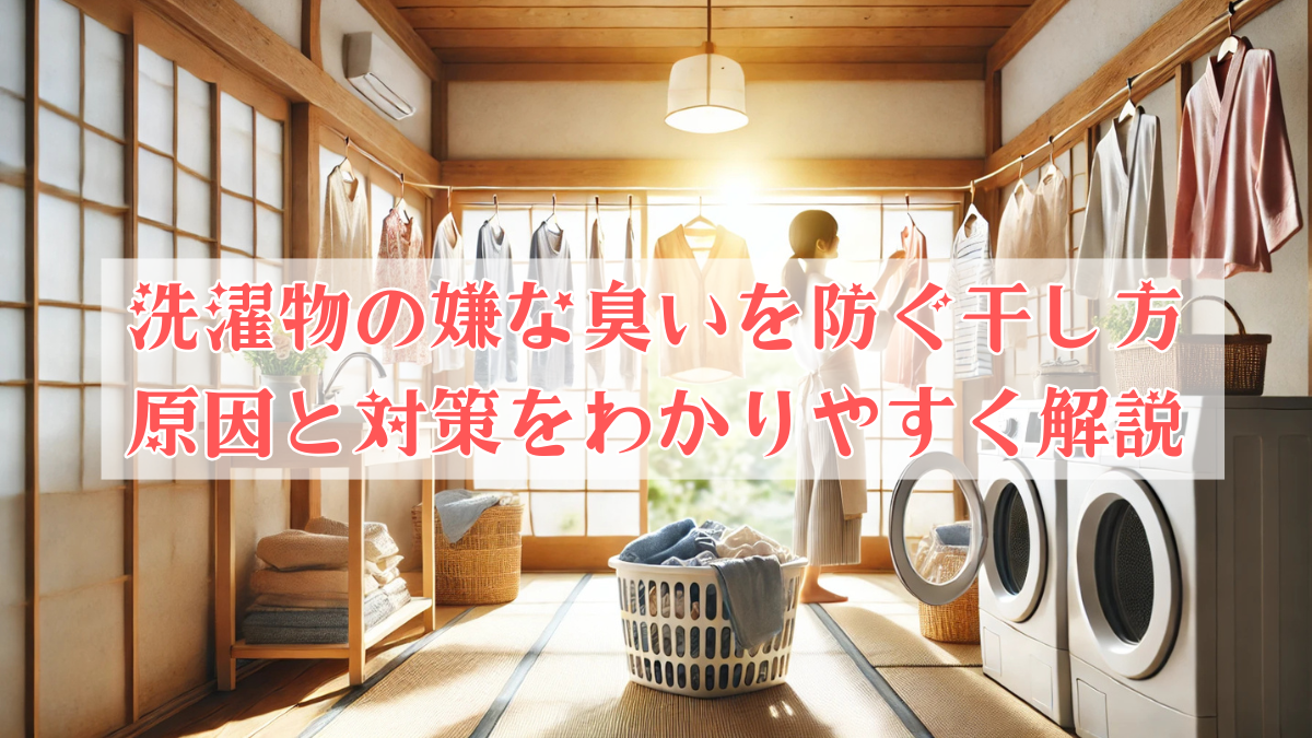 洗濯物の嫌な臭いを防ぐ干し方｜原因と対策をわかりやすく解説