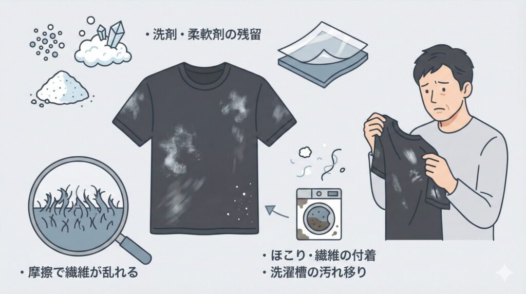 黒い服が白っぽくなるのはなぜ？｜現象の正体とよくある悩み