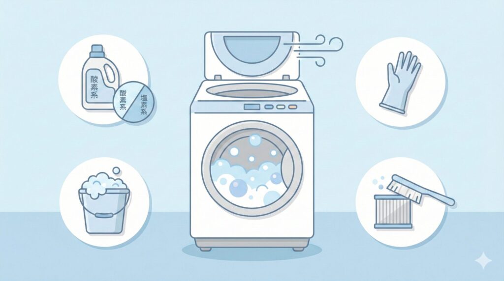 一人暮らしでもできる洗濯槽掃除の基本手順｜回すだけで完了の見出し画像