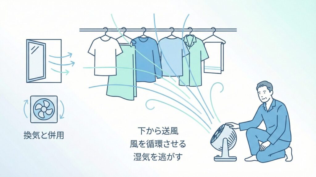 習慣4. 送風・換気で空気をしっかり動かすの見出し画像