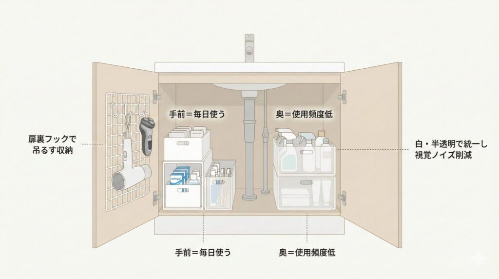 100均ニトリで実現する出し入れ動作重視の配置実例の見出し画像
