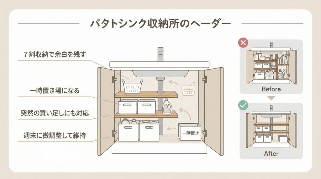 忙しい平日も散らからない「7割収納」の維持ルールの見出し画像
