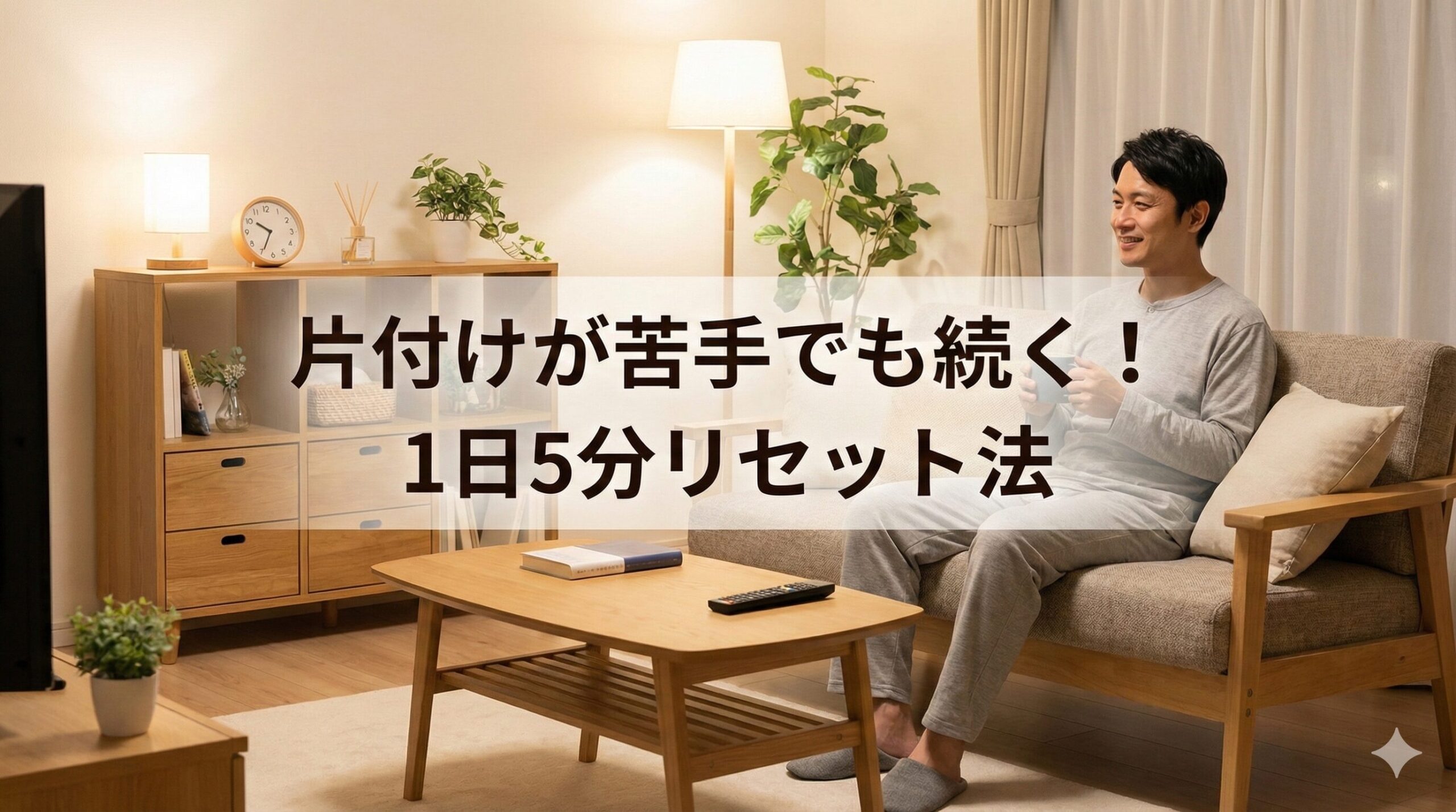 片付けが苦手でも続く！1日5分リセット法のアイキャッチ画像