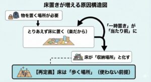ルール① 床を「収納」の選択肢から消すの図解
