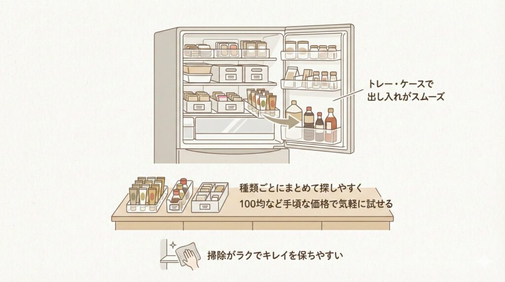  仕切り、ケース、トレーの選び方と活用のコツの図解