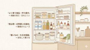 段ごとの役割を決めて使いやすさをアップの図解